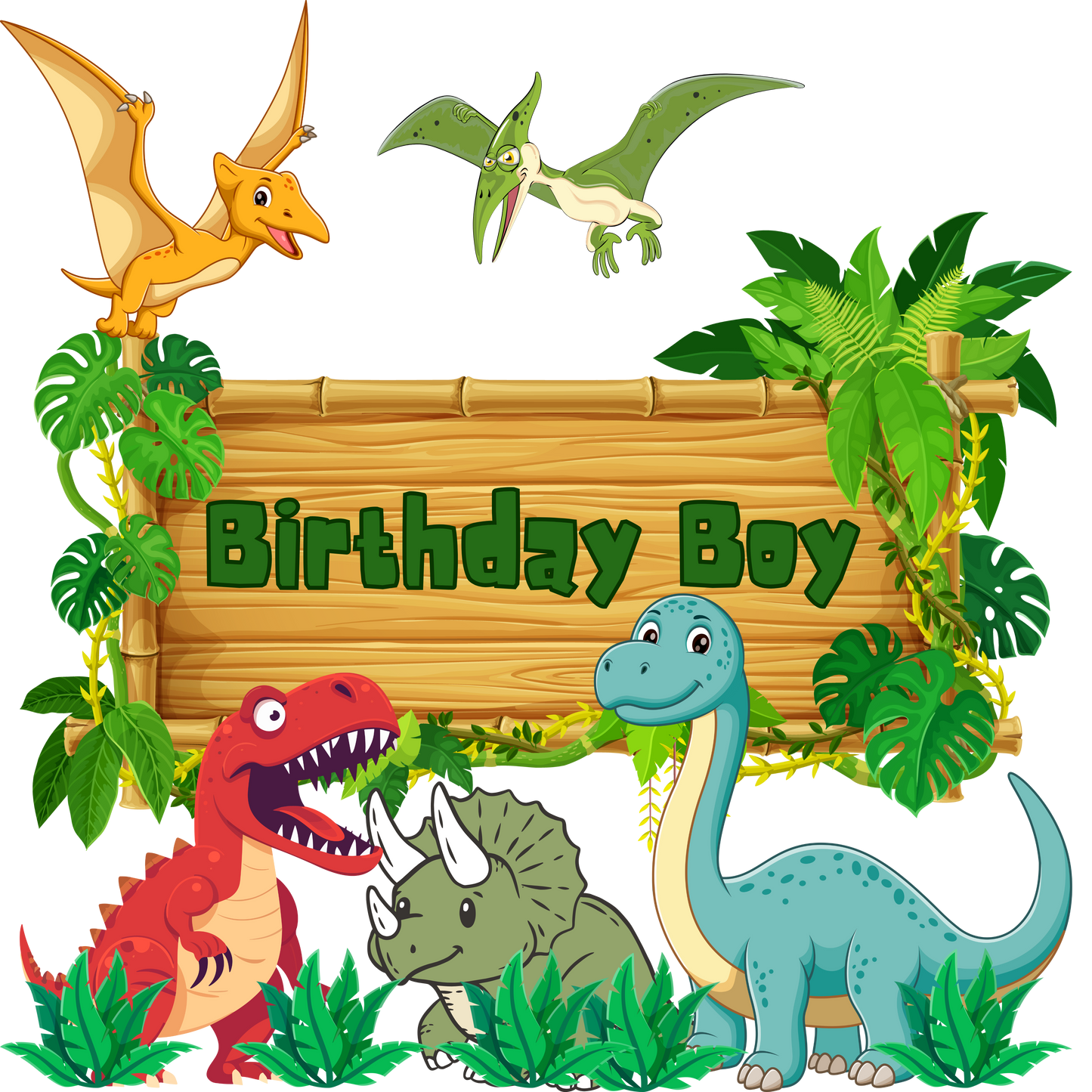 Dinosaur birthday boy theme set, Press-ready, Transfer only, MTO