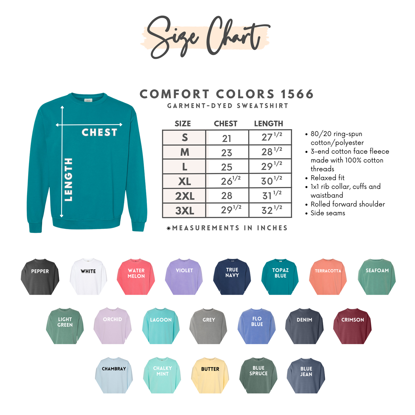 Custom -sweatshirt- comfort colors 1566