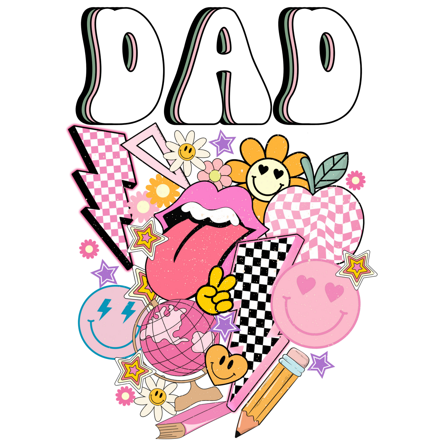 Dad, Retro school, Press-ready, Transfer only, MTO