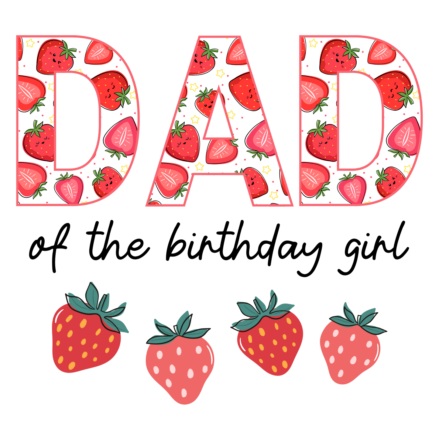 Strawberry theme set, first birthday girl, Press-ready, Transfer only, MTO