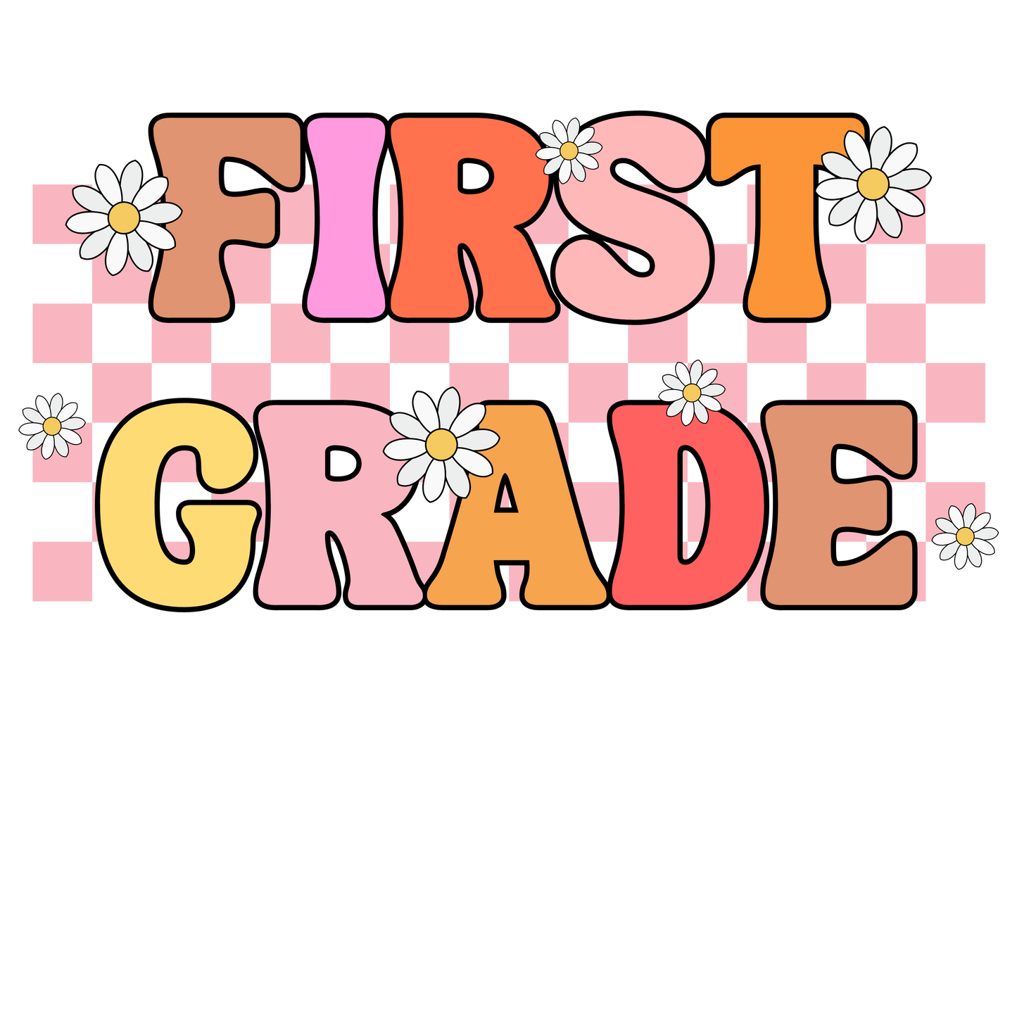 Daisy school theme set, Press-ready, Transfer only, MTO