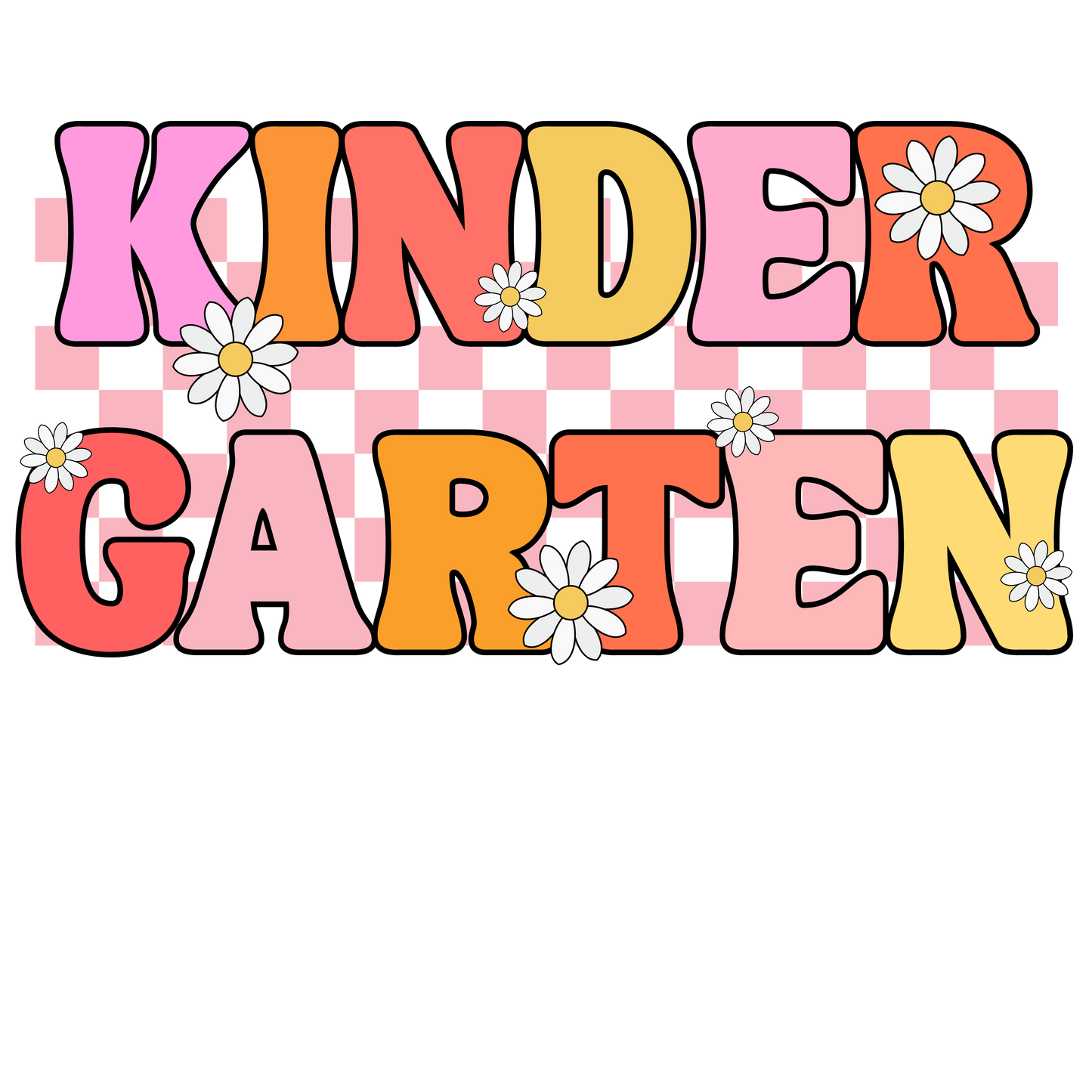 Daisy school theme set, Press-ready, Transfer only, MTO