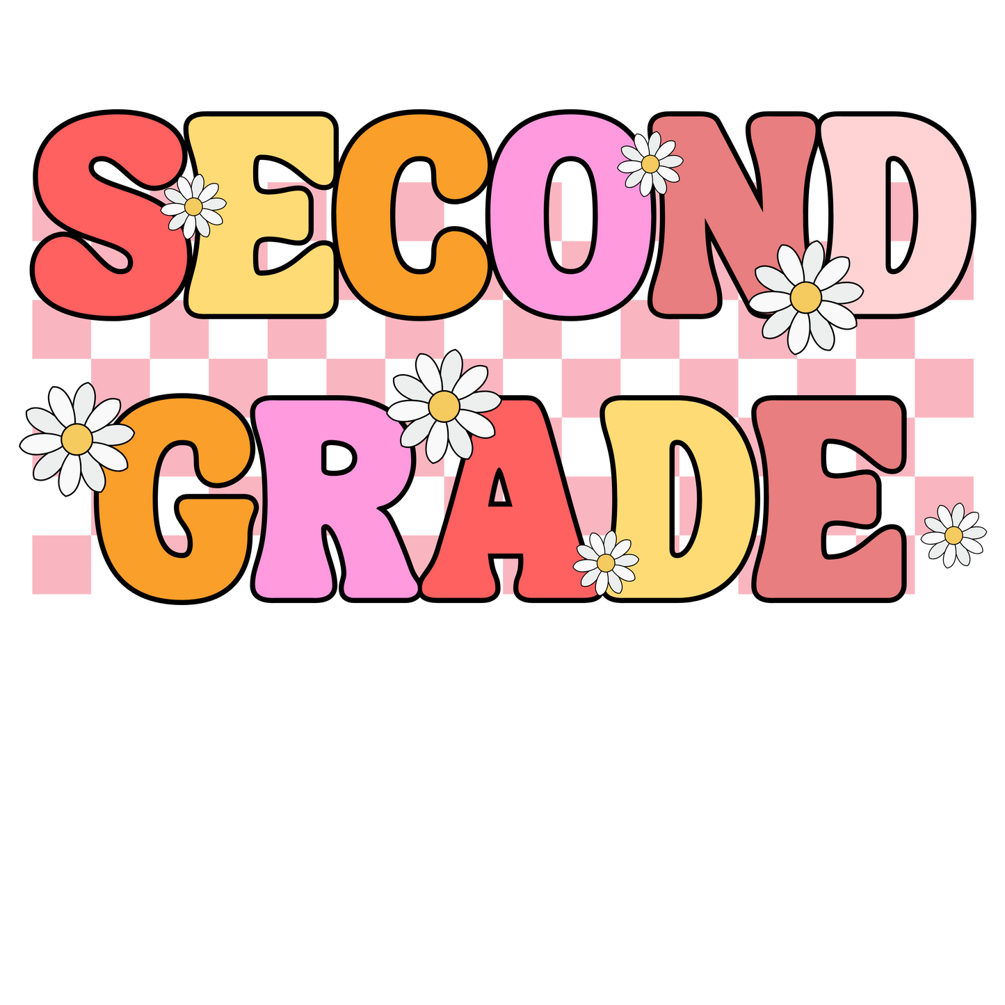 Daisy school theme set, Press-ready, Transfer only, MTO