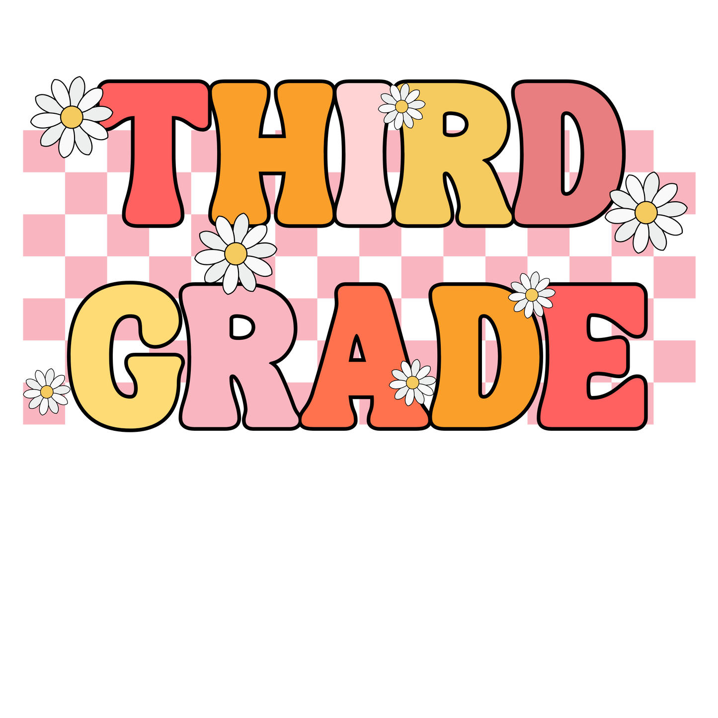 Daisy school theme set, Press-ready, Transfer only, MTO