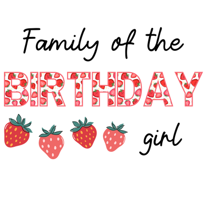 Strawberry theme set, first birthday girl, Press-ready, Transfer only, MTO