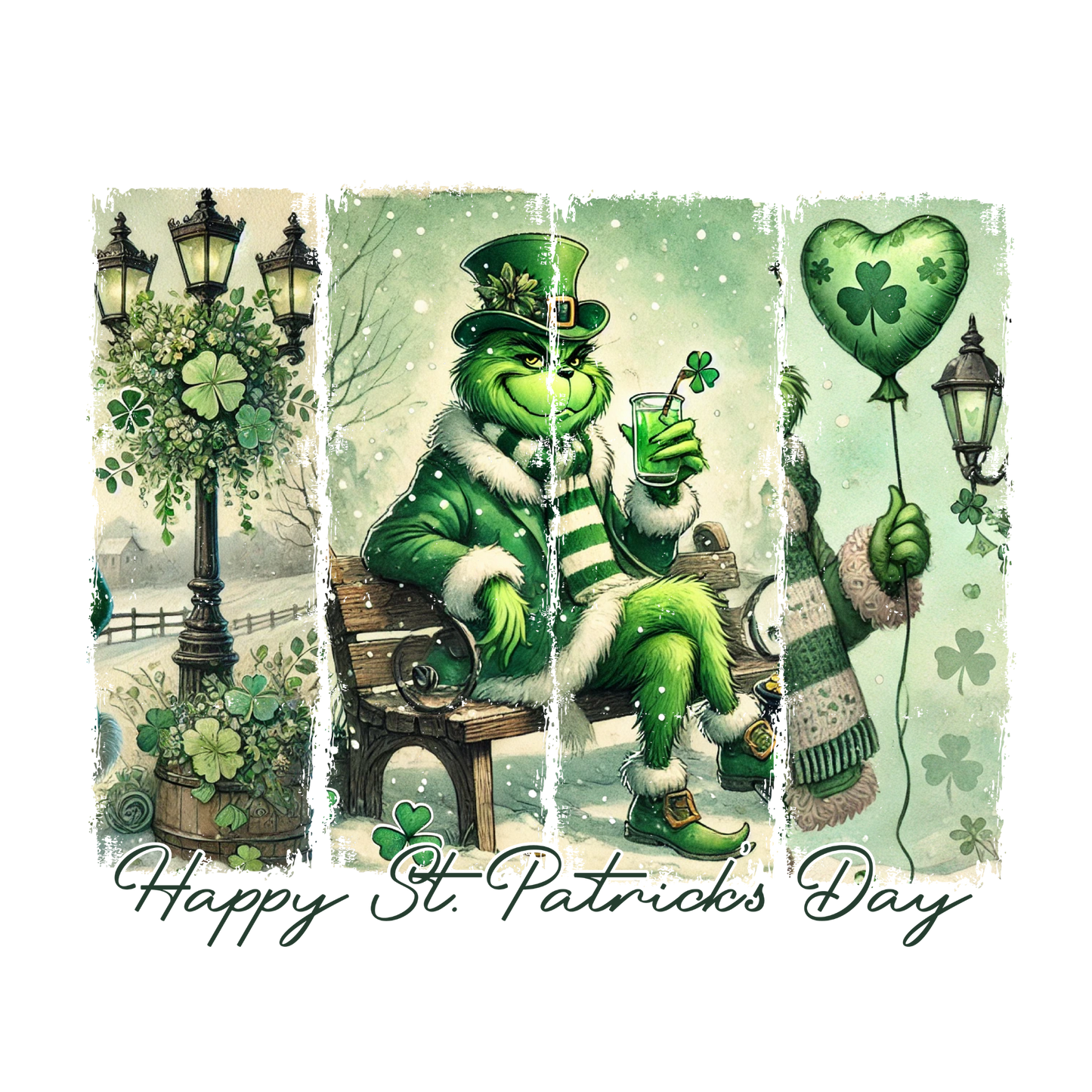 St. Patty, Character, heat transfer, press and peel, no shirt, made to order