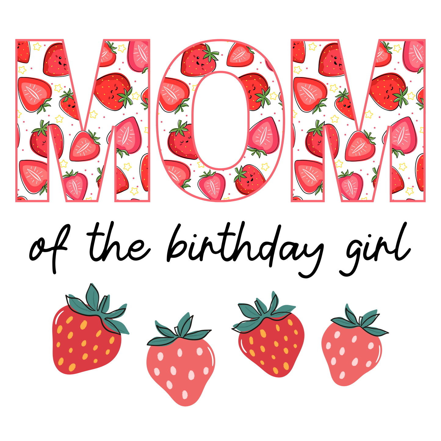 Strawberry theme set, first birthday girl, Press-ready, Transfer only, MTO