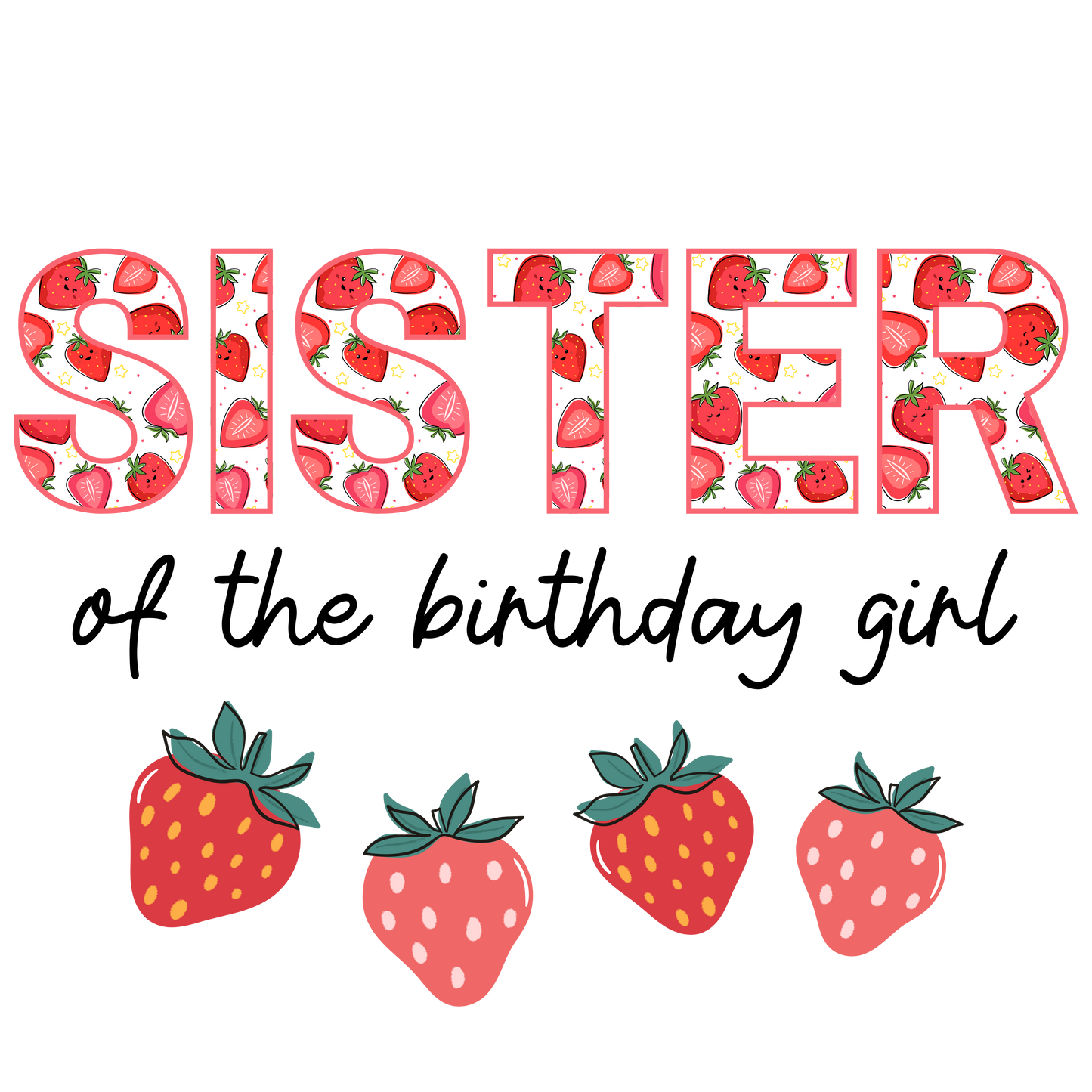 Strawberry theme set, first birthday girl, Press-ready, Transfer only, MTO