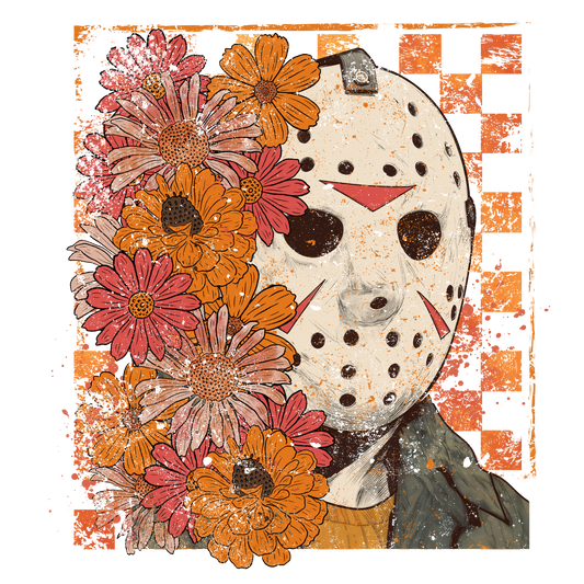 Jason flowers, Halloween, Press-ready, Transfer only, MTO